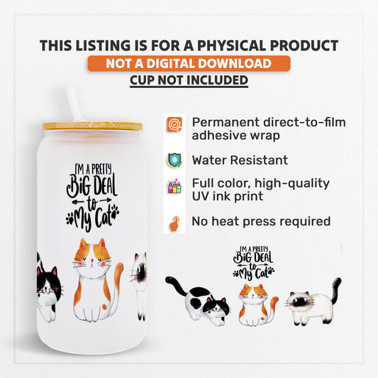 Cats - 16oz UVDTF Beer Can Glass Wrap