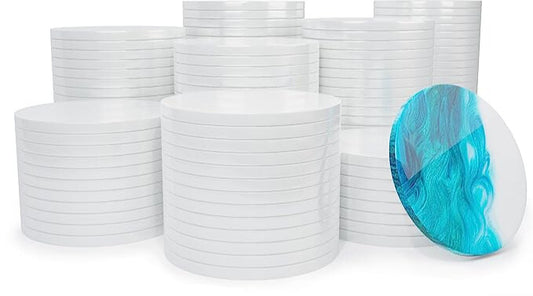 100pcs Round Sublimation White Ceramic Blank Coasters