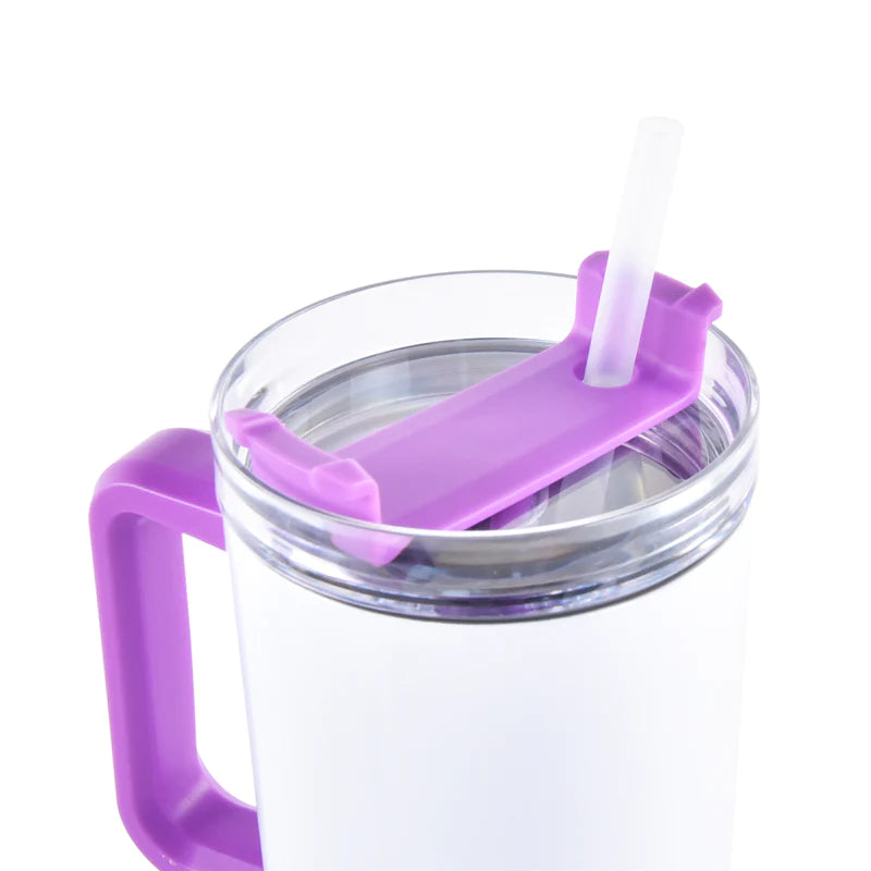 20pcs - 40oz Colored Handle Sublimation Tumbler with handle