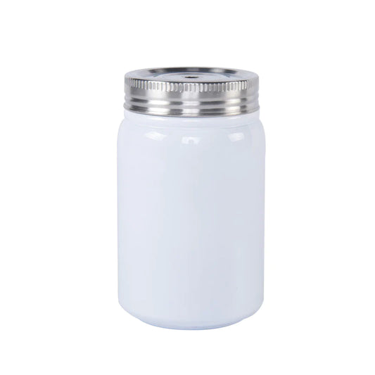 25pcs or 50pcs - 17oz Vacuum Stainless Steel Straight Sublimation Mason Jars With Lids And Straws