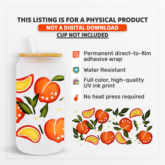 Apricot - 16oz UVDTF Beer Can Glass Wrap