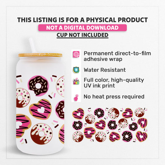 Donuts - 16oz UVDTF Beer Can Glass Wrap