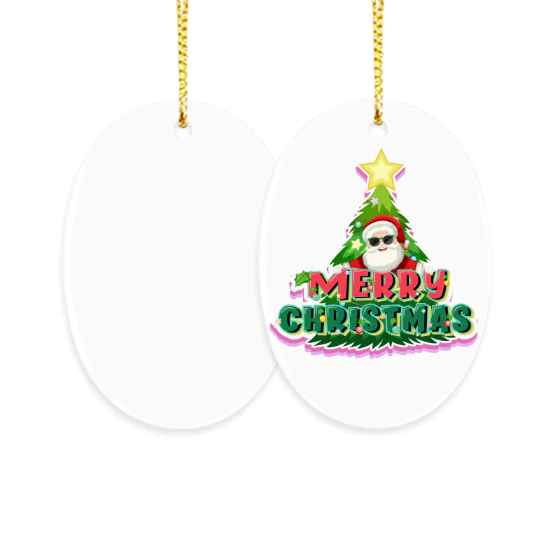 200 Pack Diy Sublimation Blank Ceramic Hanging Holiday Christmas Ornaments