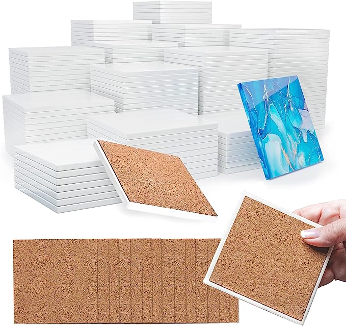 Square Sublimation White Blanks Ceramic Coasters