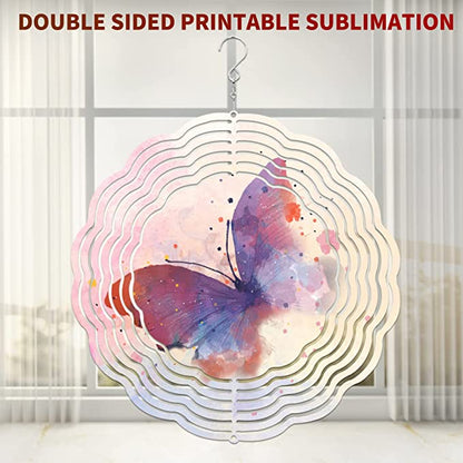 25pcs or 50pcs - 10 inch 3D Sublimation Wind Spinner Ornaments