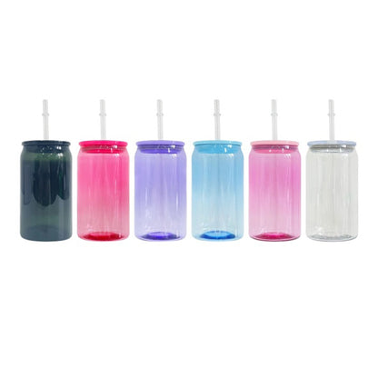 16oz Colored Plastic Jelly Libbey Can w/ PP Lids