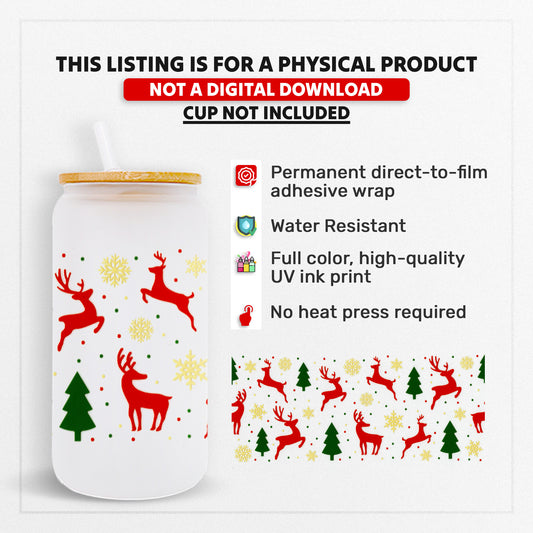 Christmas 21 - 16oz UVDTF Beer Can Glass Wrap