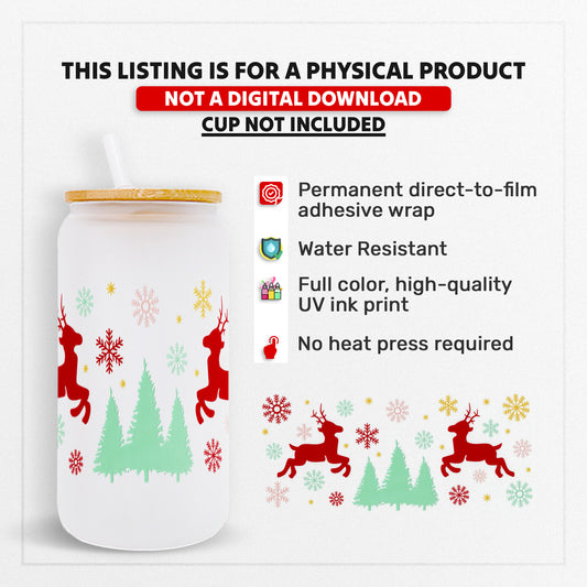 Christmas 22 - 16oz UVDTF Beer Can Glass Wrap