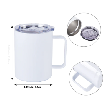 50pcs - 12oz Sublimation Coffee Mugs tumbler with handle