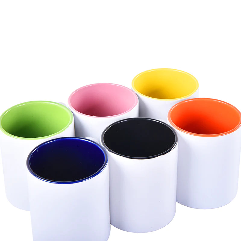 36pcs - Sublimation Blanks Interior color and Exterior white 11oz Coffee Cup Ceramic Coffee Mugs