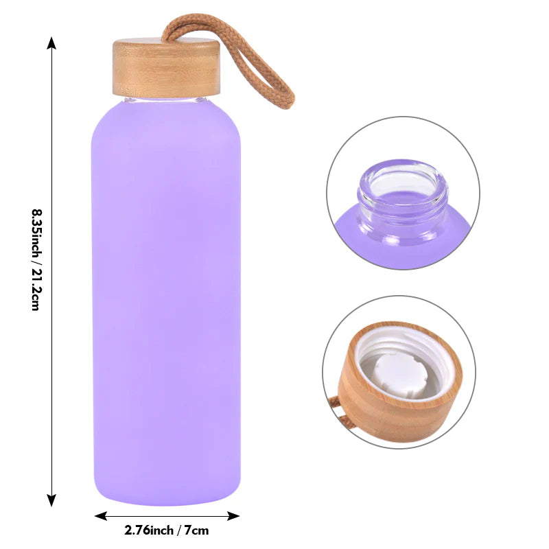 36pcs - 20oz Sublimation Mix Colored Glass Coffee Soda Water Tumbler With Wood Lid