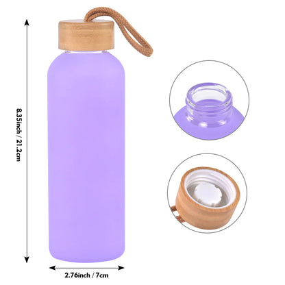 36pcs - 20oz Sublimation Mix Colored Glass Coffee Soda Water Tumbler With Wood Lid