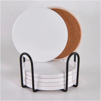 100pcs Round Sublimation White Ceramic Blank Coasters