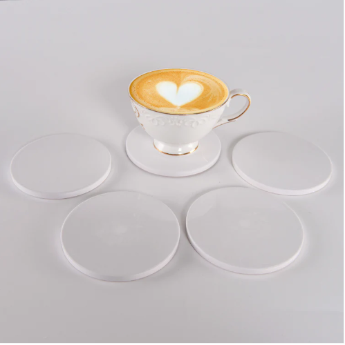 100pcs Round Sublimation White Ceramic Blank Coasters