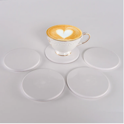 100pcs Round Sublimation White Ceramic Blank Coasters