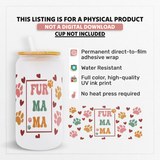 Furmama - 16oz UVDTF Beer Can Glass Wrap