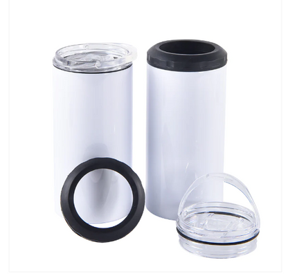 25pcs - 4 in 1 Interchangeable Lid 16oz Keep Cooler Can Sublimation Tumbler